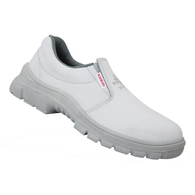 Sapato de Segurança Branco Elástico Hidrofugado Bidensidade