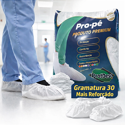 Sapatilha Propé Branco TNT 30gr Reforçado c/ 100 und.
