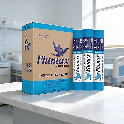 10 Rolos Lençol Descartável Hospitalar Papel 100% Celulose 50x50 Plumax
