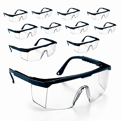 Kit 12 Óculos de Proteção Rio de Janeiro Jaguar Incolor