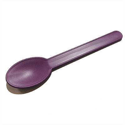 Colher Biodegradável Reforçada Sobremesa Cor Roxa Açaí Cx. 200 und.