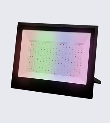 Refletor Holofote LED SMD 400W RGB Colorido com Controle IP67