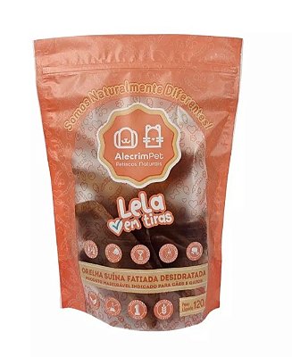 Mastigável Lela Suína em Tiras (Orelha Suína Desidratada) 120g - Alecrim Pet