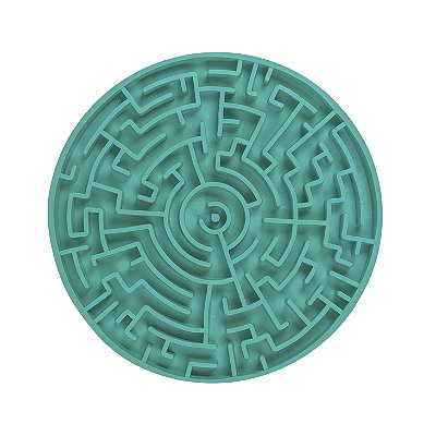Tapete de Lamber G Brinquedo e Comedouro Labirinto Verde Água - Pet Games