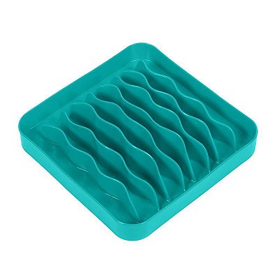 Comedouro Lento e Funcional Pet Wave Verde Água para Cães e Gatos - Pet Games