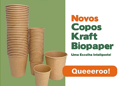 Mini Copo de Papel Kraft Bio Paper