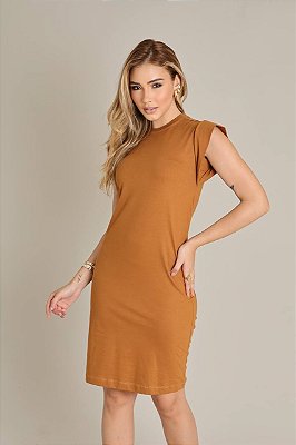 VESTIDO MUSCLE - AREIA QUEIMADA