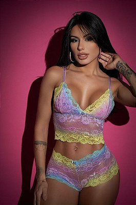 CONJUNTO BRALETTE ARCO ÍRIS