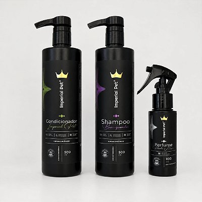 Kit Shampoo Pet Branqueador Condi. Perfume Cães/gatos Vegano