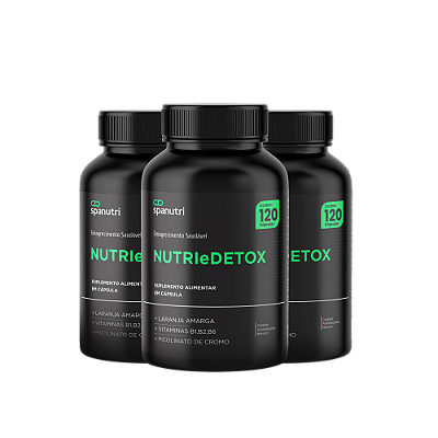 NUTRIEDETOX - FRASCO 120 CÁPSULAS - KIT 3 UNIDADES - FRETE GRÁTIS