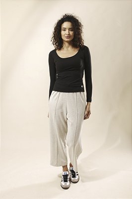 Blusa Canelada Manga Comprida