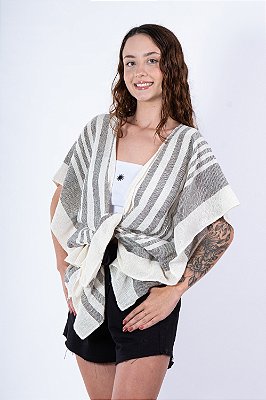 Kimono Tear Cru Preto