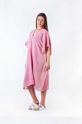 Kaftan MidiTear Rosa e Caqui