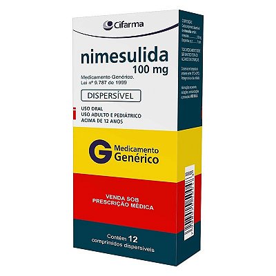 Nimesulida 100mg 12 Comprimidos