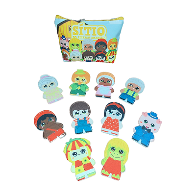 DEDOCHES SÍTIO DO PICAPAU AMARELO – KIT COM 10 PERSONAGENS + ESTOJO EXCLUSIVO