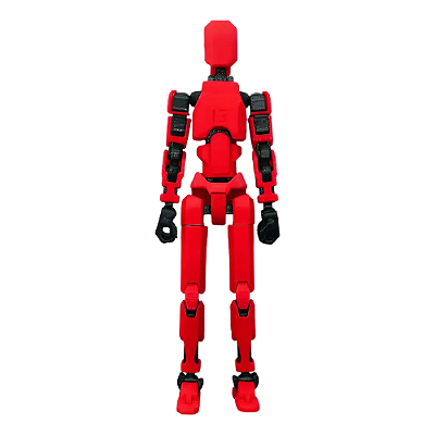 Boneco Articulado Dummy 13 - Impressão 3D - Vermelho