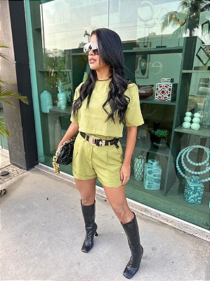 Conjunto Short - Verde Militar - M