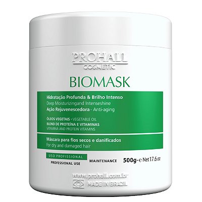 Prohall Mascara Hidratante Biomask Profissional 500g
