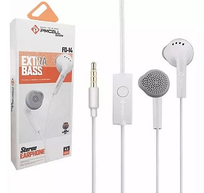 Fone Pmcell Slim Stereo Earphone Extra Bass Fo-14 Br
