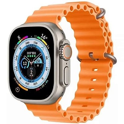 Smartwatch Glifo 8 Blulory Ultra Pro 49mm Sports Inteligente Cor da caixa Prateado Cor da pulseira Laranja