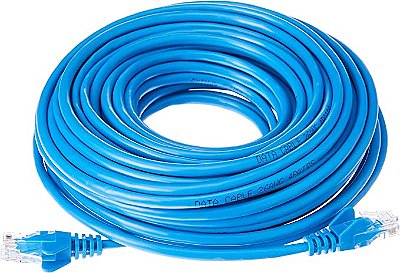 Cabo De Rede Blindado 15M Ethernet Rj45 Cat5e Azul Pcs Computador Notebooks para