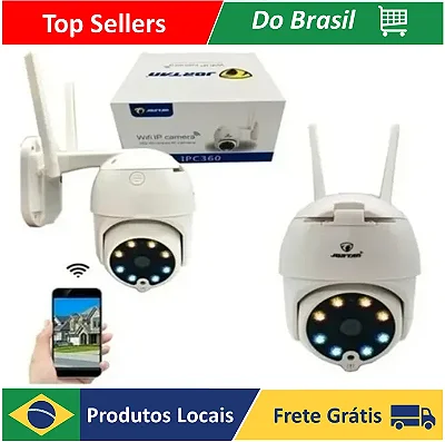 Câmera Externa Ip Prova D'água Infravermelho Externa Wifi Hd com Auto Tracking