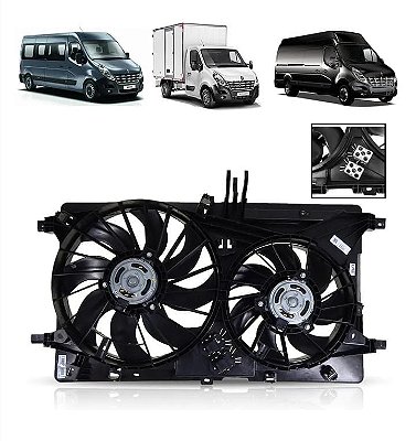 Defletor do Radiador C/ 2 Eletros - Renault Master 2.3 2014 A 2021