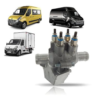 Válvula Aquecedora de Água Com Suporte - Renault Master 2.3 2014 a 2020