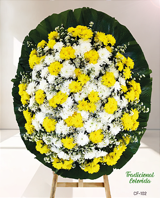 Coroa de Flores Naturais para Velório Tradicional Colorida Entrega rápida em BH