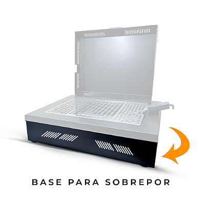 BASE EM ALUMINIO PARA CHURRASQUEIRA DE EMBUTIR 2X1 MENOR