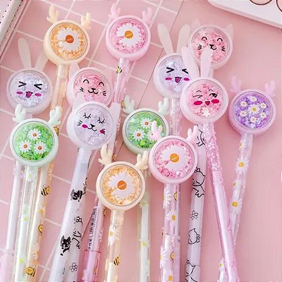 Canetas Fofas Decoradas Com Gliter