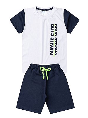 Conjunto Infantil Menino Verão - Mafi Kids Azul Marinho