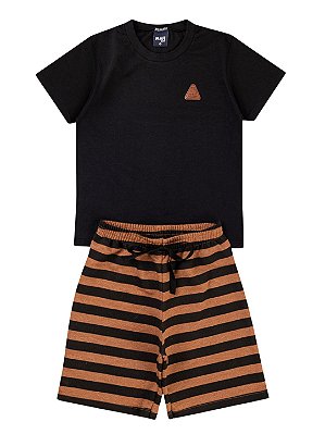 Conjunto Infantil Menino Verão - Mafi Kids Preto