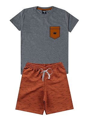Conjunto Infantil Verão Menino - Mafi Kids Mescla