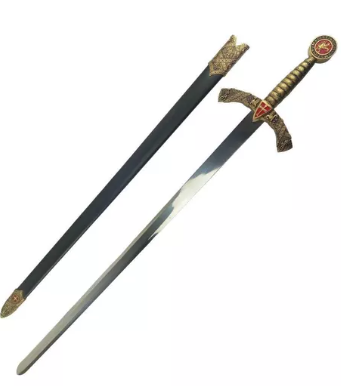 Espada Medieval Cruzadas Templária Aço Inox 115cm