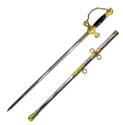 Espada Cerimonial Sem Corte Em Metal 90cm