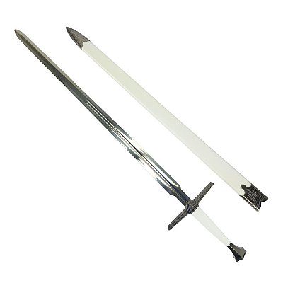 Espada Decorativa The Witcher Geralt Rívia Branca Em Aço