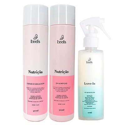 Kit Home Care de Nutrição com Leave-in Leel's