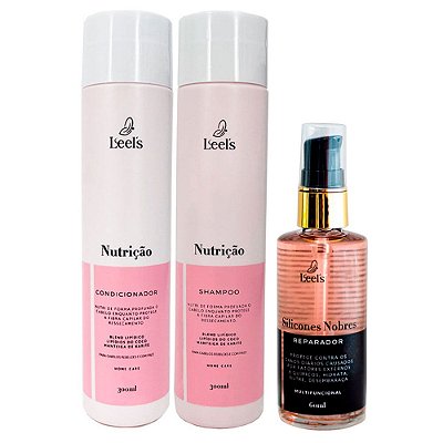 Kit Home Care de Nutrição com Silicones Nobres Leel's