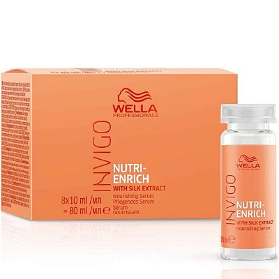 Kit com 8 Ampolas de Nutrição Invigo Nutri-Enrich Wella 10ml