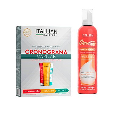 Kit Cronograma com Nutrição de Chantilly Itallian