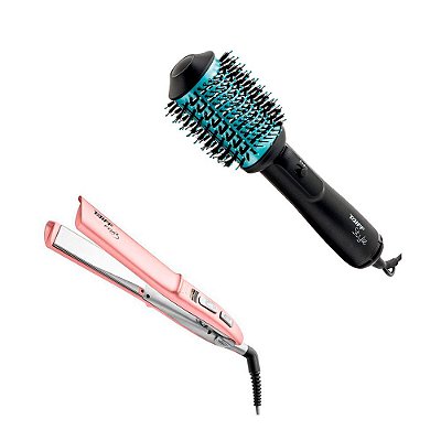 Kit Prancha Fox Ion 3 e Escova Oval Style 110V Taiff