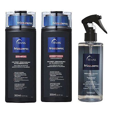 Kit Shampoo, Condicionador e Spray Frizz Zero Truss