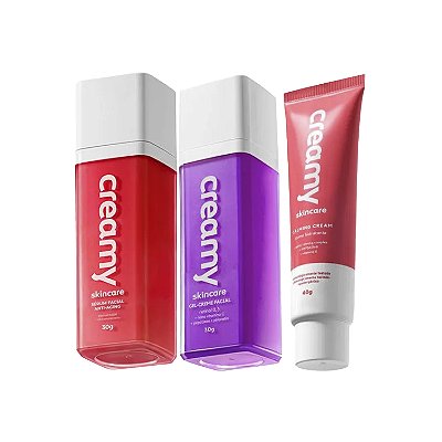Kit Antissinais Facial com Retinal, Retinol e Calming Creamy