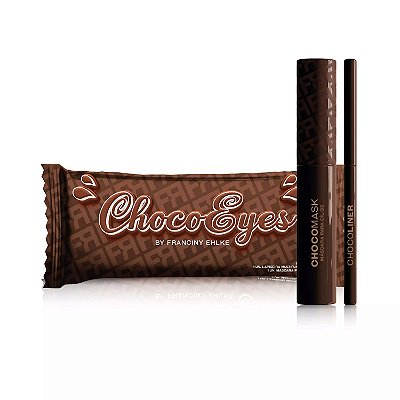 Kit Chocoeyes Máscara Cílios Marrom e Lápis Franciny Ehlke