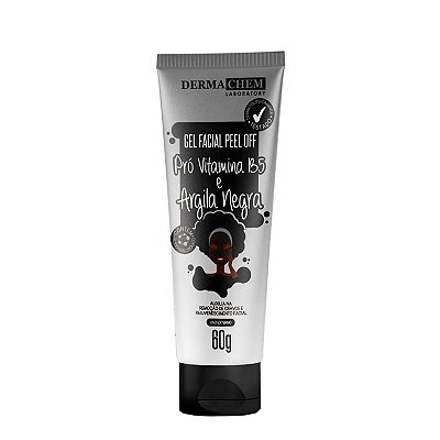 Gel Facial Peel Off  Vitamina B5 e Argila Negra Dermachem