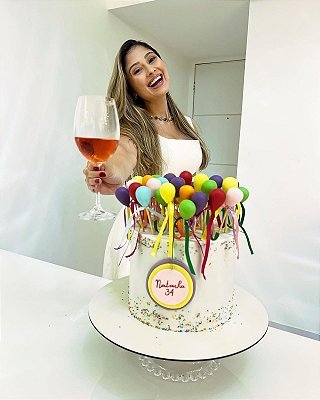 Bolo balloons 15cm | 2kg | massa e recheio tradicionais