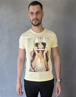 Camiseta Estampada Amarela Cap Salth