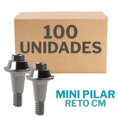 Kit c/100un. Mini Pilar Reto Cone Morse