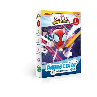 Aquacolor colorindo com água Homem Aranha